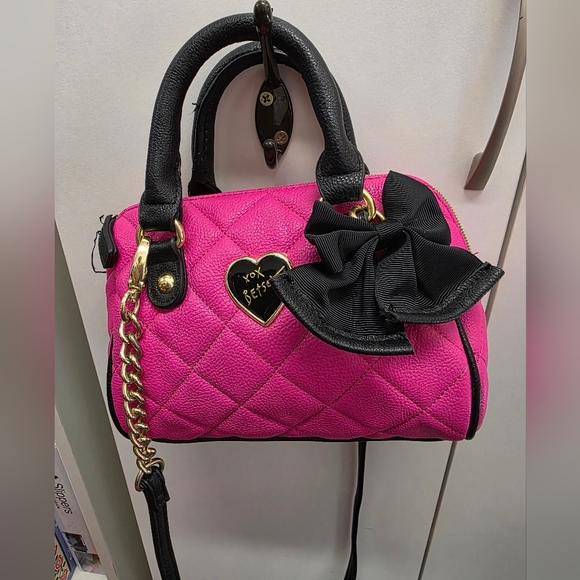 Betsey Johnson Handbags - Betsey Johnson Mini Quilted Bow Satchel